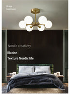 Lustre Cuivre — Plafonnier Boule Moderne