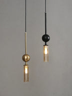 Lustre Luxe Nordique Art — Fer Or et Noir LED — Restaurant et Chambre