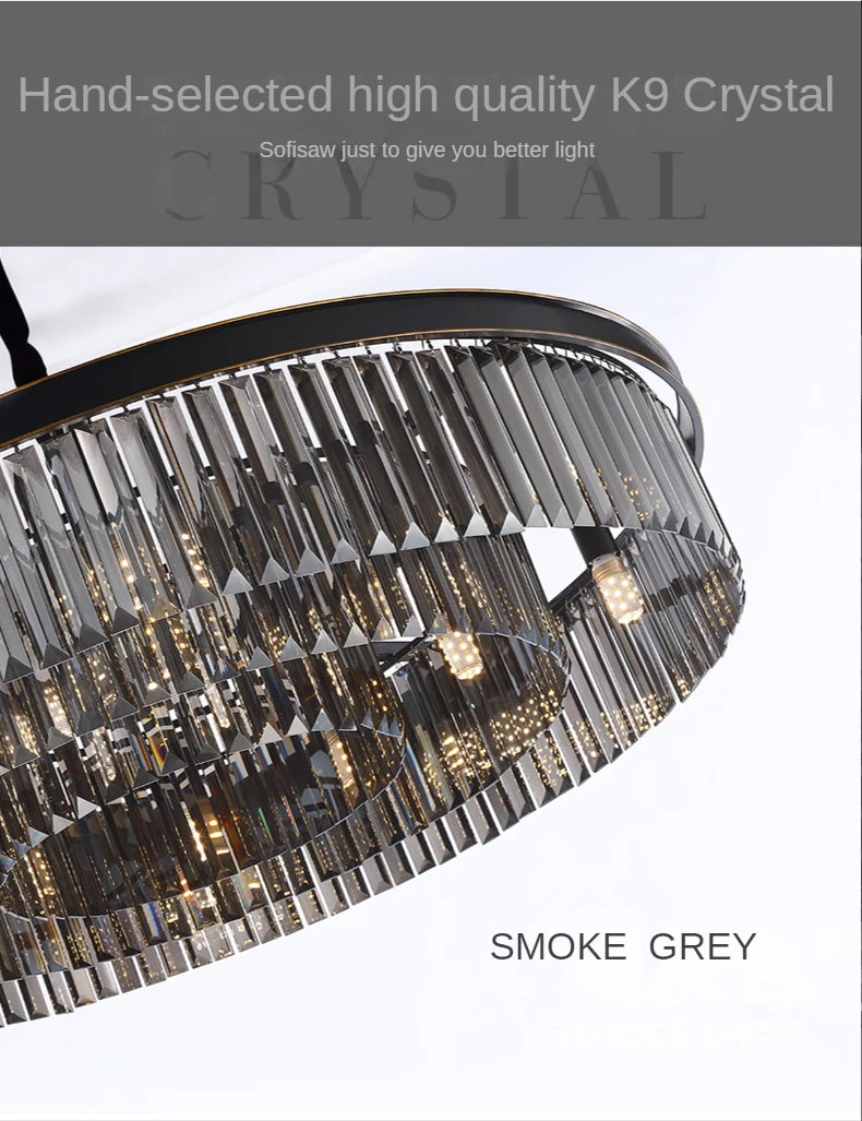 Lustre Vintage Industriel — Cristal