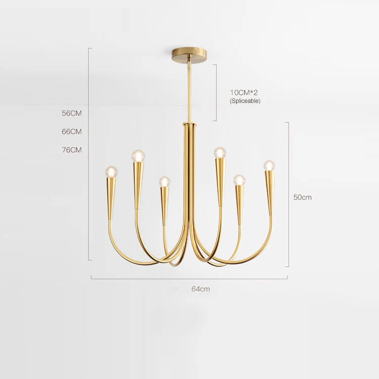 Lustre Vintage Industriel — Lustre Branches LED