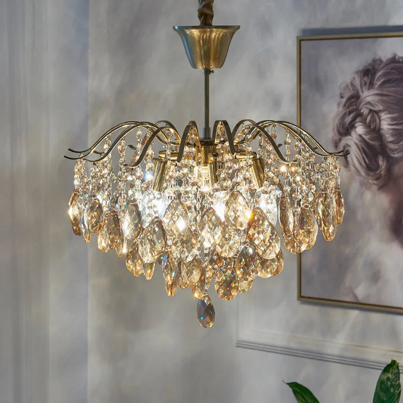 Lustre Haut Plafond — Plafonnier LED Cristal