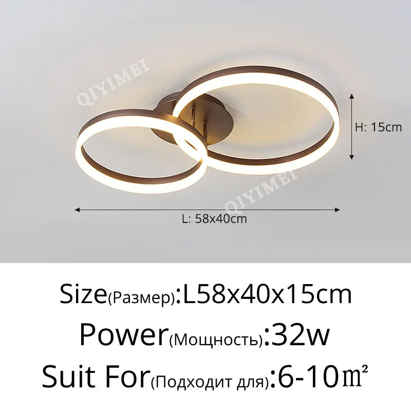 Lustre Design LED — Métal — 1 anneau 50cm