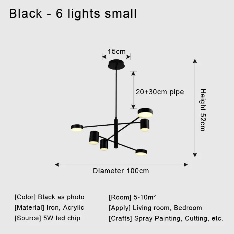 Lustre Moderne Noir — Cuivre
