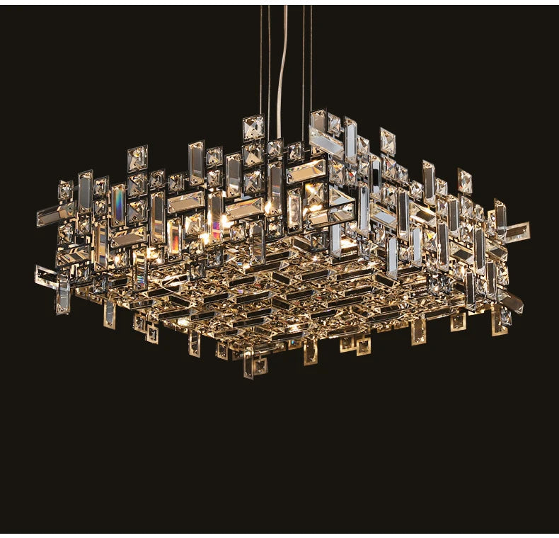 Lustre Salle à Manger Cristal — Métal