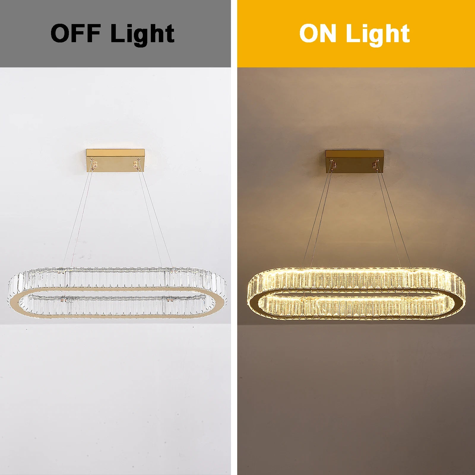 Lustre Verre — Plafonnier LED Cristal