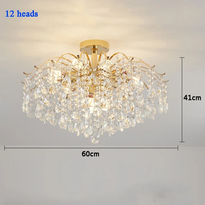 Lustre Baroque — Plafonnier LED Cristal