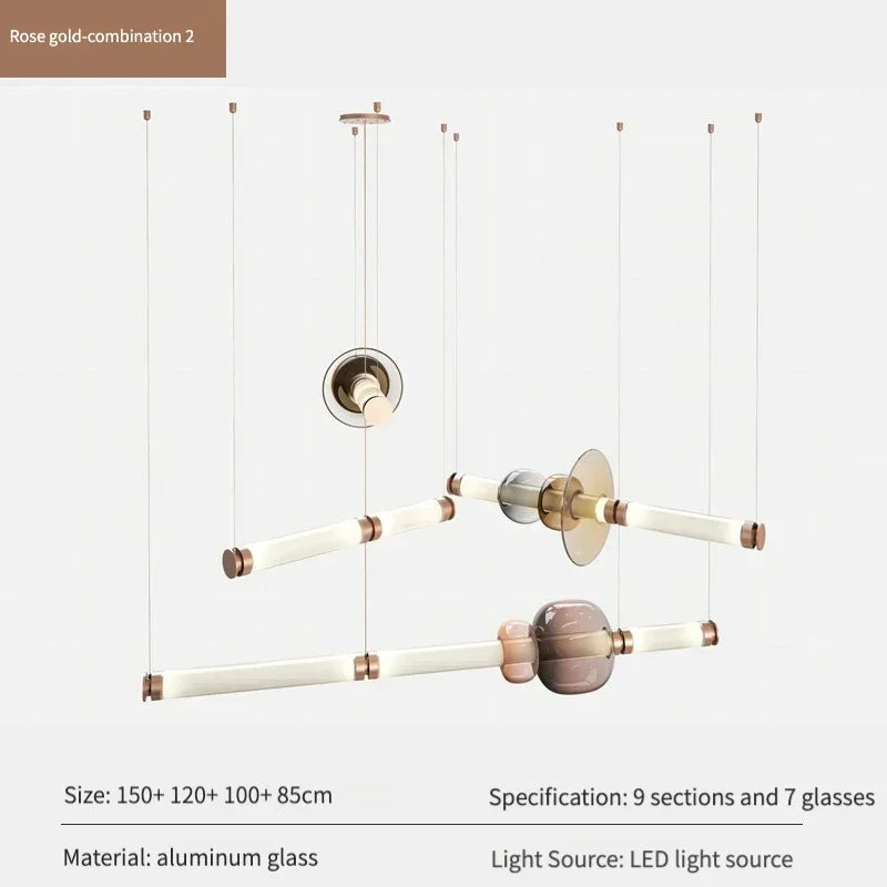 Lustre pour Salon Moderne — Verre