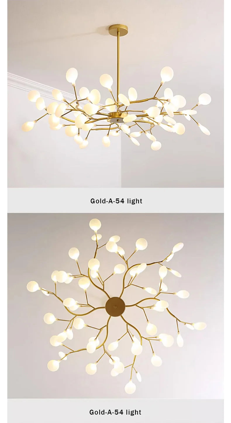 Lustre Fer Forgé — Lustre Branches LED