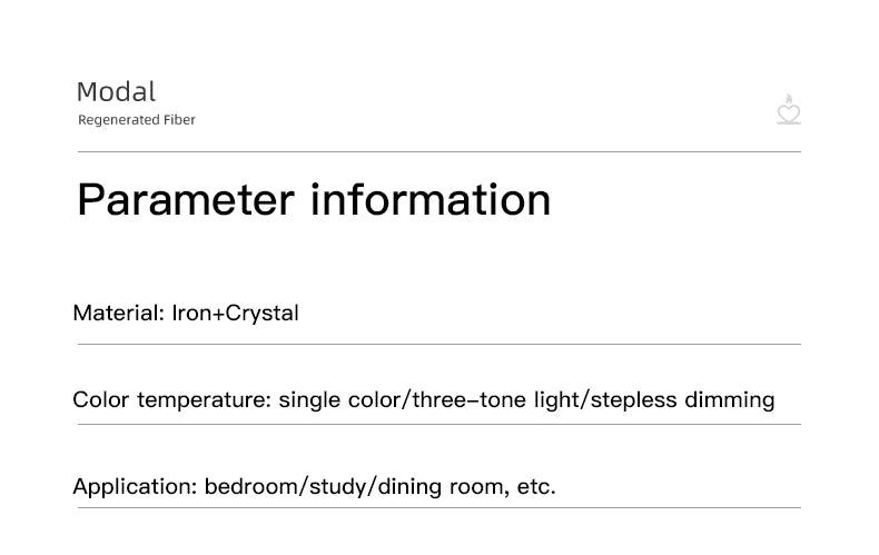 Lustre LED Cristal — Salle à Manger