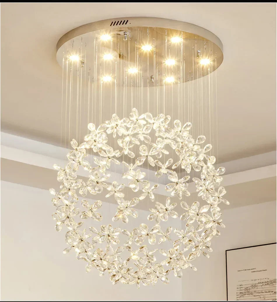 Lustre Cristal Moderne — Escalier