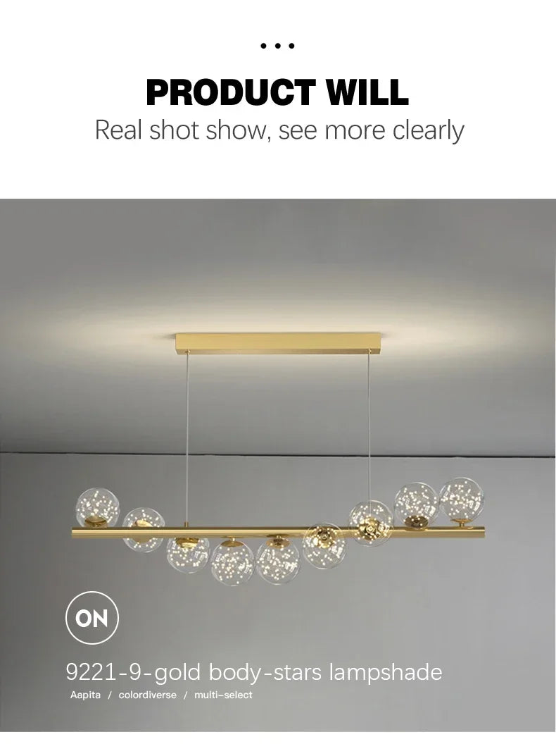 Lustre Design Salle à Manger — Cuisine — Type B - 11 ampoules - 77W