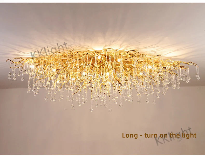 Lustre Luxe Doré — Cristal