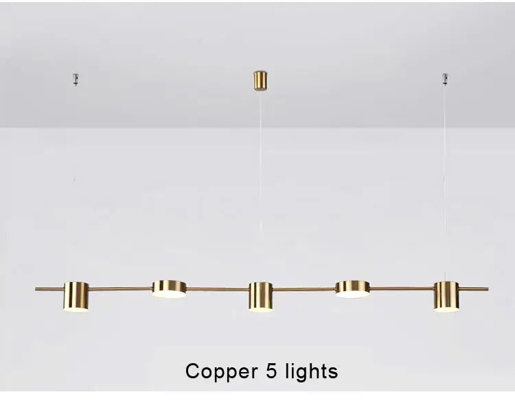 Lustre Moderne Noir — Cuivre