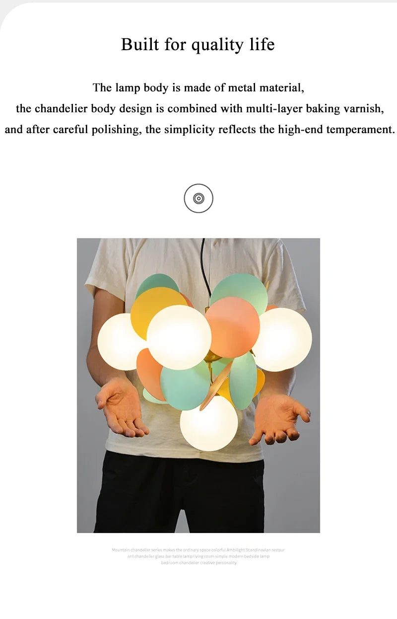 Lustre Araignée Design — Moderne — 10 ampoules blanc