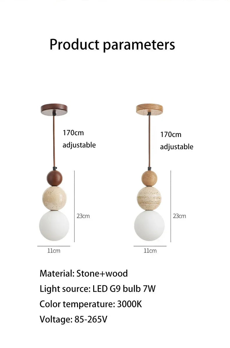 Suspension Design Bauhaus Crème — Pierre et Bois Médiéval — Chambre et Bar