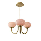 Lustre Art Déco — Nordique — 3 ampoules Rose
