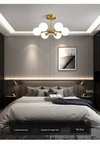 Lustre Cuivre — Plafonnier Boule Moderne