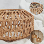 Lantern-style Lampshade, Warm-toned Lampshade, Decorative Lampshade, Hand-woven Lampshade, Adding a Cozy and Warm Ambiance to Th