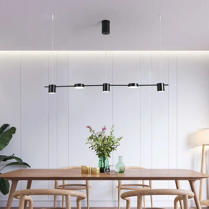 Lustre Chambre Ado — Noir — Noir S 4 ampoules 102cm
