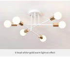 Lustre Industriel Design — Fer Forgé 6 Têtes — Salon et Salle à Manger LED