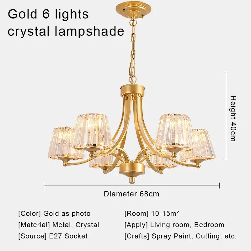 Lustre Salon Moderne — Plafonnier LED Cristal