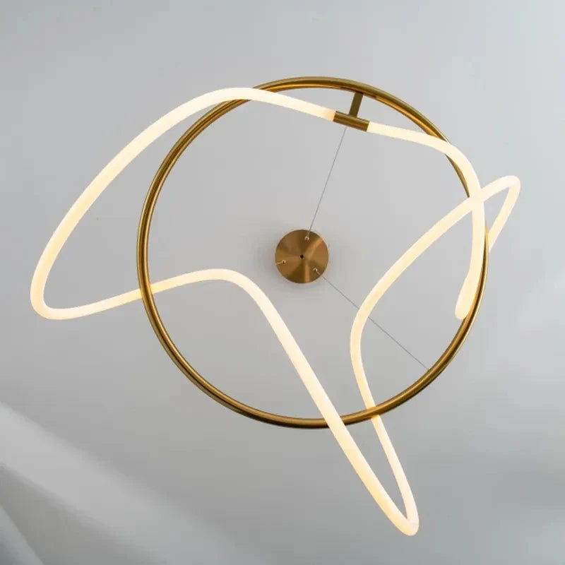 Lustre Cuisine Industriel — Nordique — Doré 150 cm A