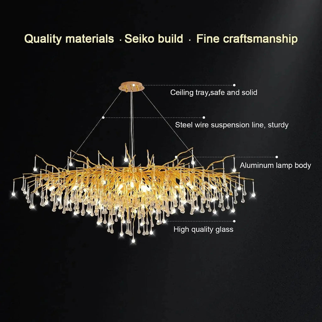 Lustre Araignée Design — Cristal — Rond 60cm