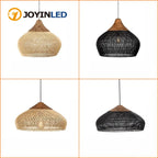 Suspension Rotin Wabi Sabi 40/50/60cm - Lustre LED Style Japonais