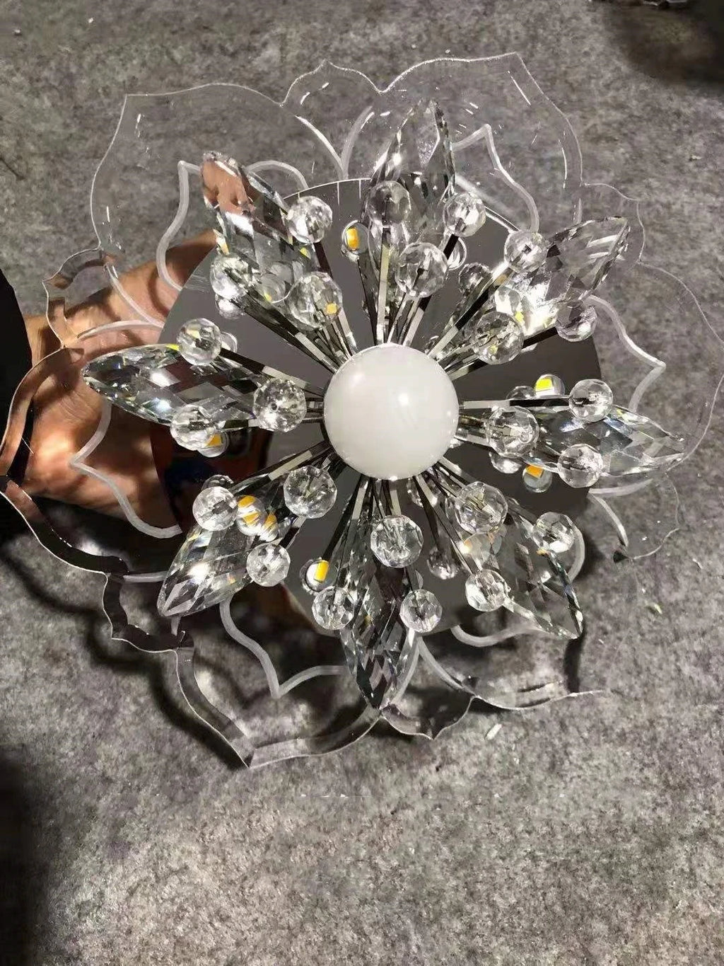 Lustre LED Chambre — Cristal
