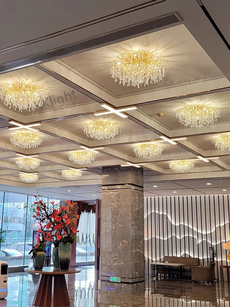 Lustre Luxe Doré — Cristal