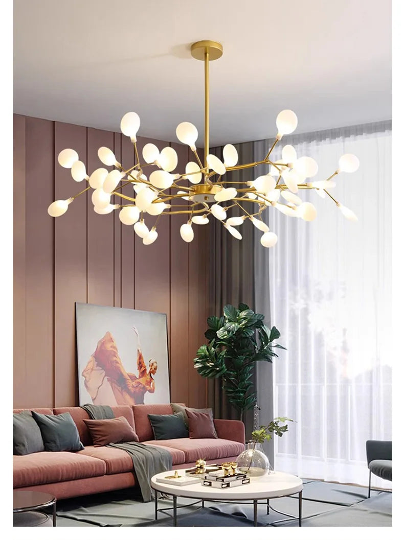 Lustre Araignée Design — Noir B 54 ampoules