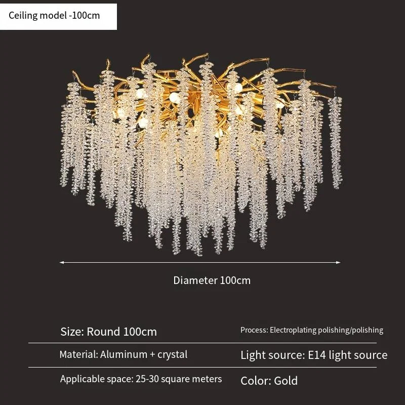 Lustre Cristal Ancien — Métal