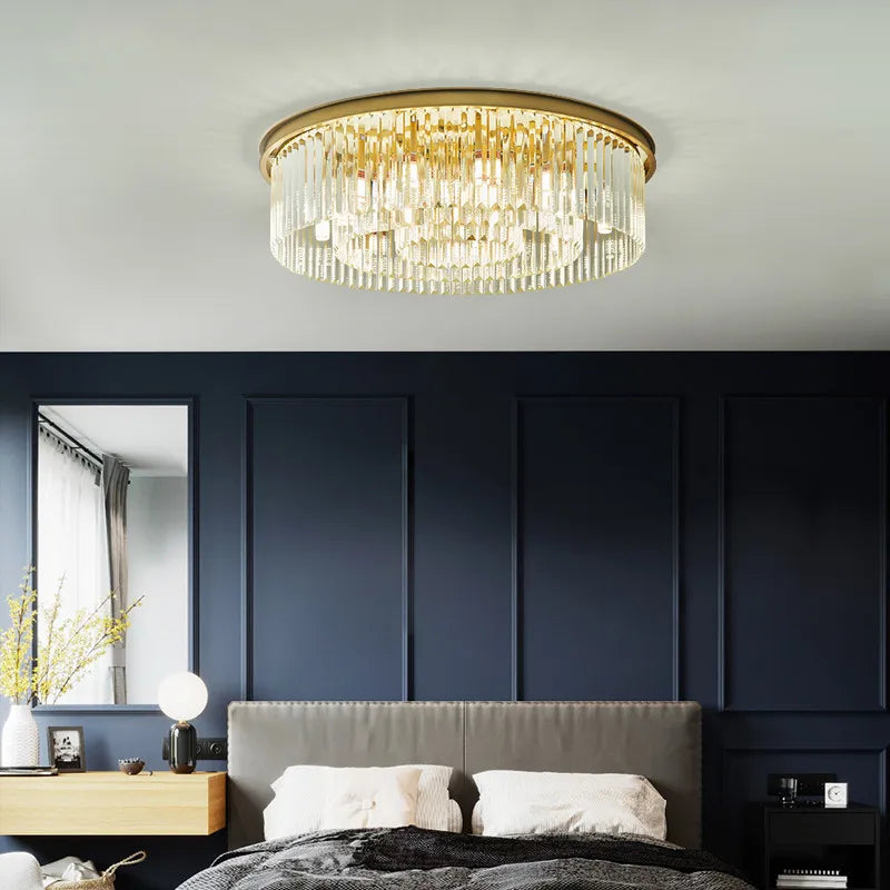 Lustre Vintage Industriel — Cristal