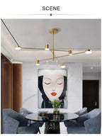 Lustre Moderne Noir — Cuivre