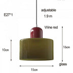 Suspension Verre Nordique Design Long — Chambre et Restaurant — E27