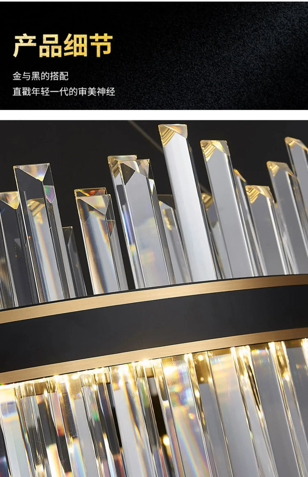 Lustre Noir Moderne