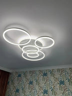 Lustre Blanc Moderne — doré 3 ampoules 36W