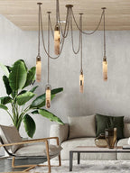 Lustre Aluminium Design — Métal — 3 ampoules