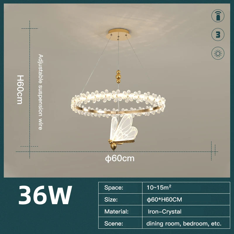 Lustre LED Cristal — Salle à Manger