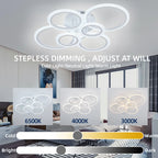 Lustre Anneau LED Design Contemporain — Flush Mount Salon — Chambre et Cuisine
