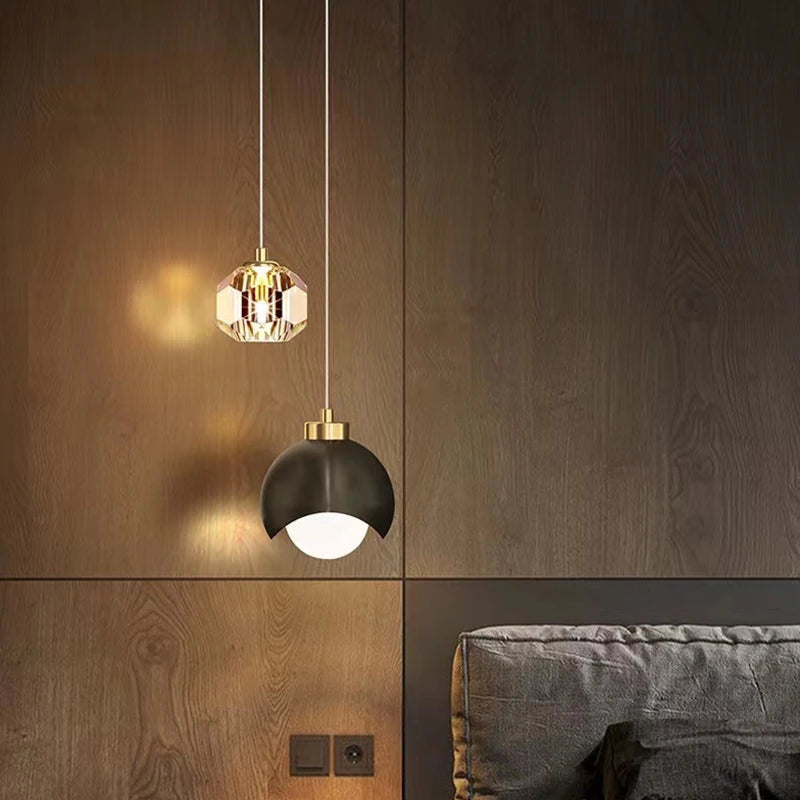 Suspension Cristal Minimaliste Nordique — Long Line Luxe — Chambre et Salon