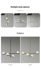 Lustre Noir Moderne — Verre