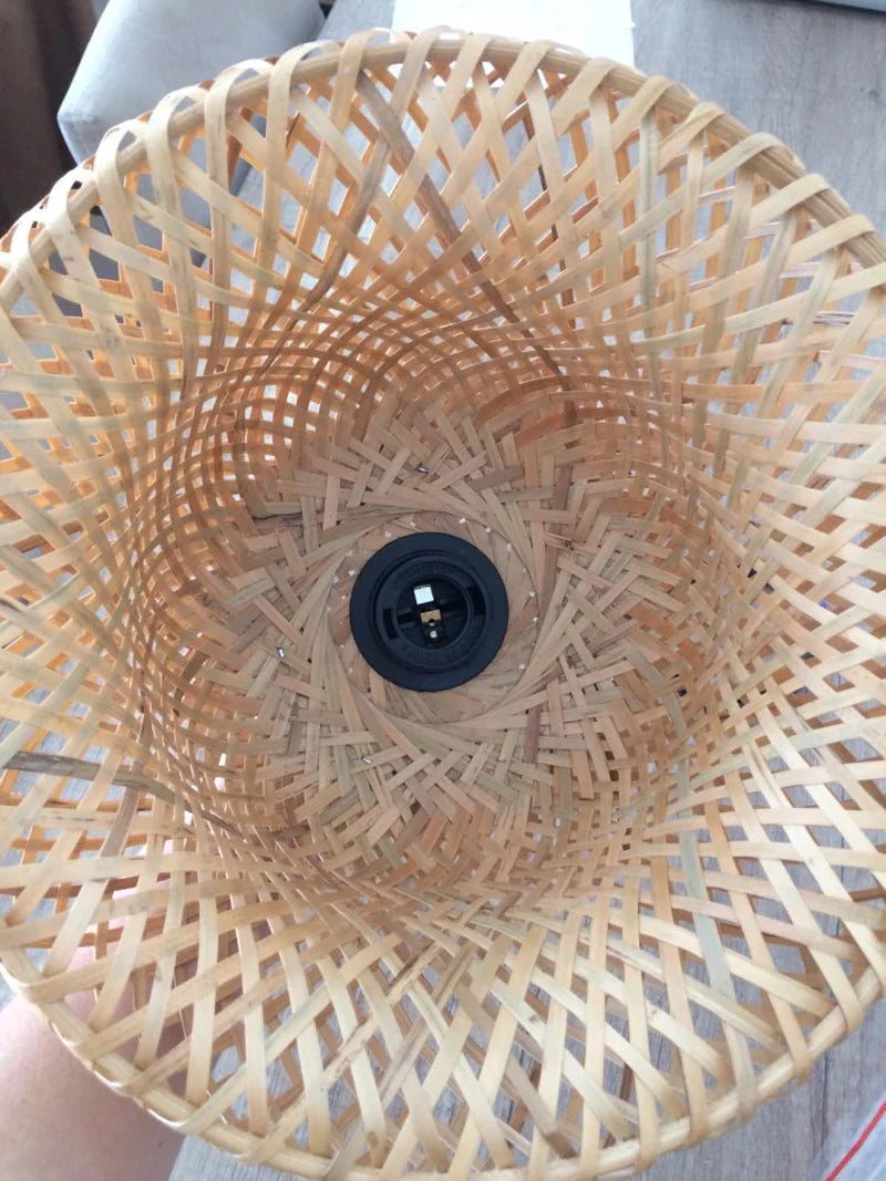 Suspension Bambou Artisanale LED - Lustre Design Naturel 2025