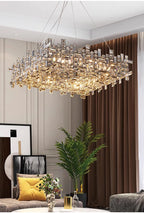 Lustre Salle à Manger Cristal — Métal