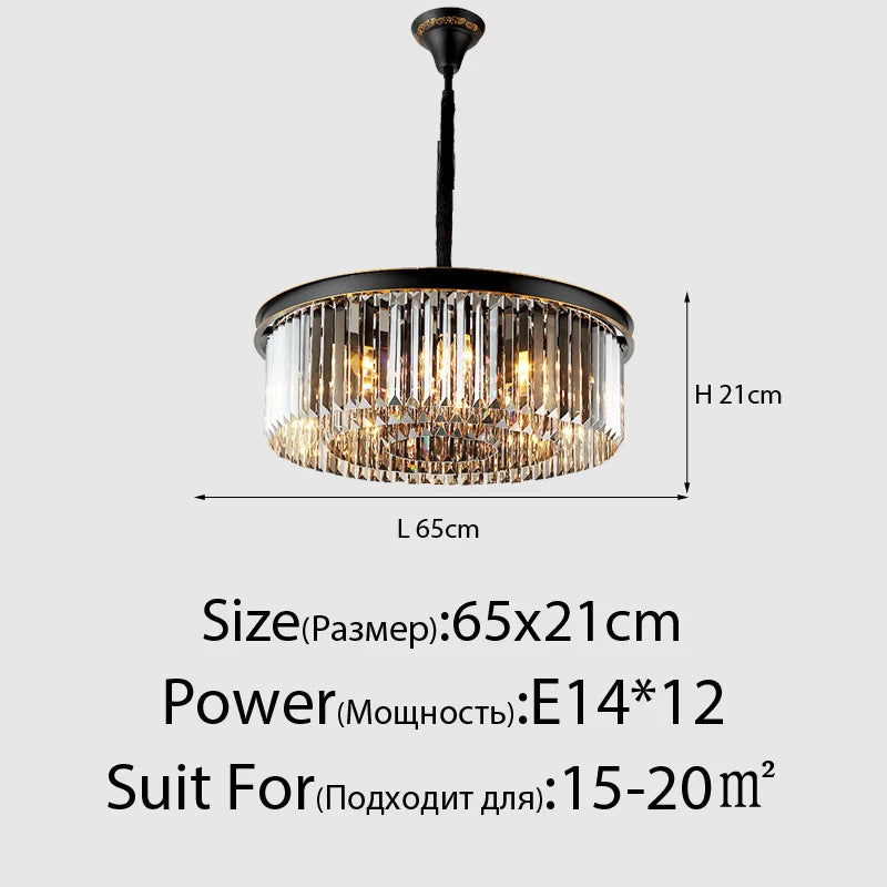 Lustre Vintage Industriel — Cristal