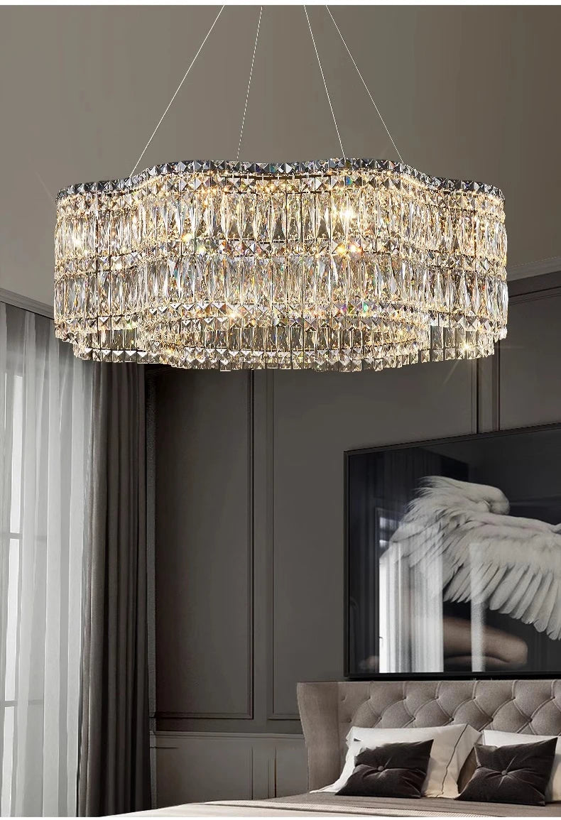 Lustre Salon Noir — Cristal