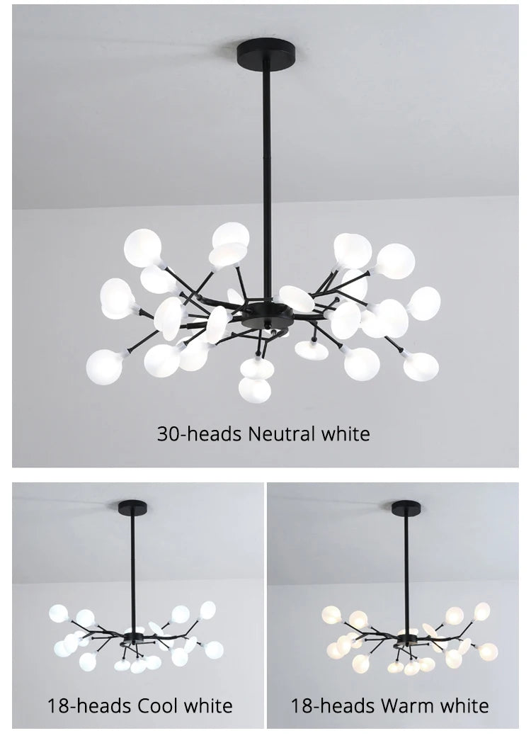 Lustre Salon Industriel — Noir
