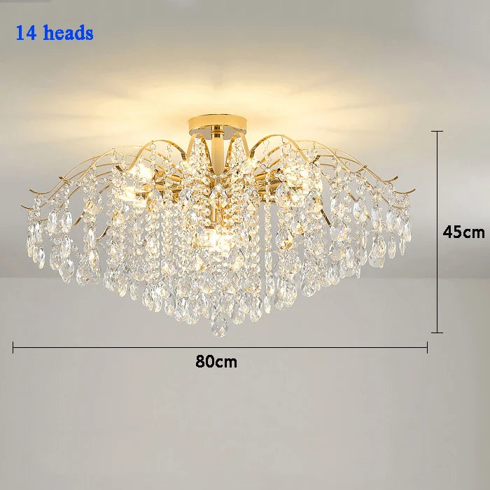 Lustre Baroque — Plafonnier LED Cristal