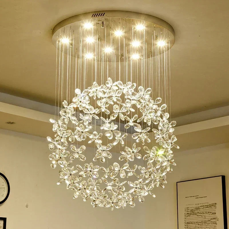 Lustre Cristal Moderne — Escalier