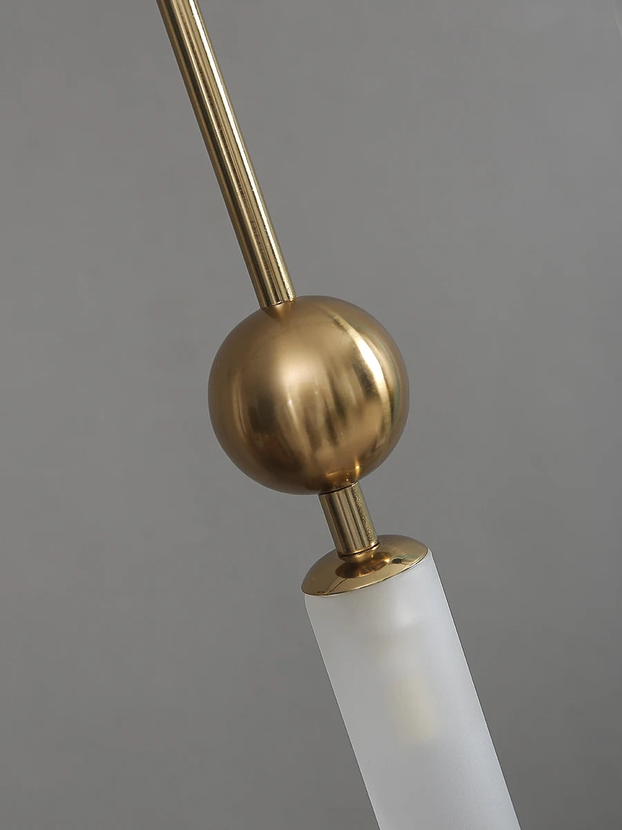 Lustre Luxe Nordique Art — Fer Or et Noir LED — Restaurant et Chambre